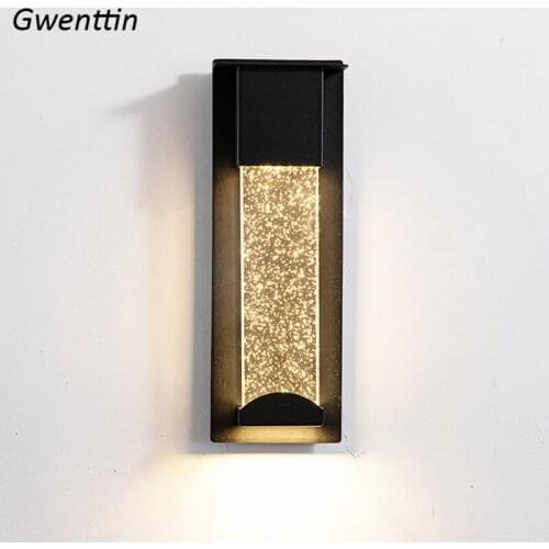 Crystal Wall Lamp Outdoor Waterproof Led Lights for Home Villa Garden Decor Balcony Porch Light Modern Indoor Lighting Fixture
