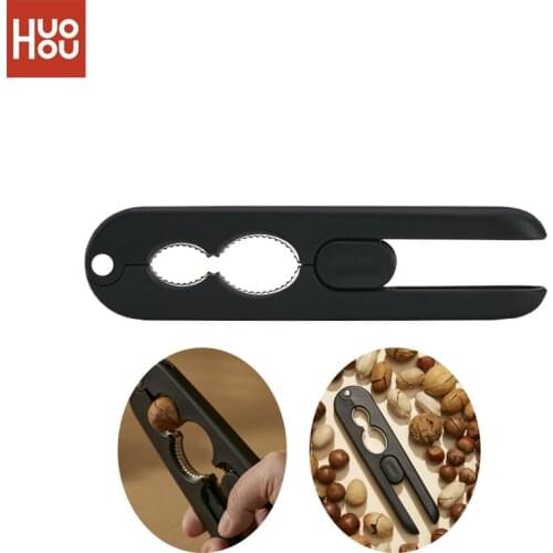 Huohou Metal Opener Nutcracker Stainless Steel Portable Nut Cracker Kitchen Gadgets Tool Sheller Walnut Plier Kitchen Accessorie