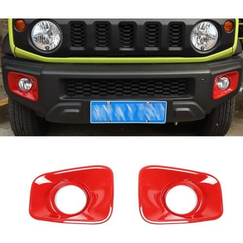 Lamp Hoods for Suzuki Jimny JB74 2019 2020 Front Fog Lamp Decoration Car Exterior Accessories for Suzuki Jimny 2019+ ABS Red