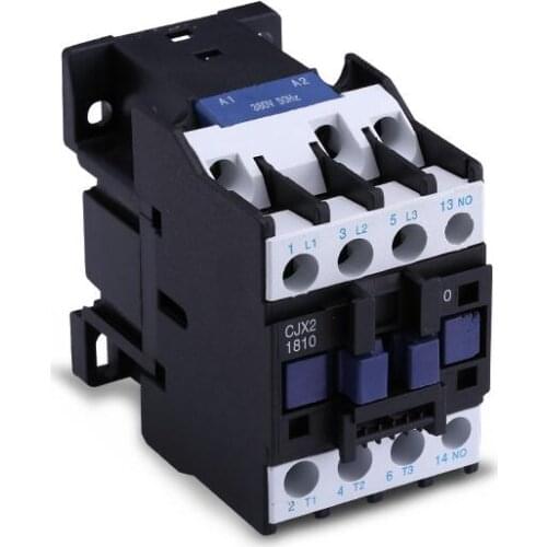 LC1D AC Contactor CJX2-1810 18A NO 3-Phase DIN Rail Mount Electric Power Contactor 24V 36V 110V 220V 380V