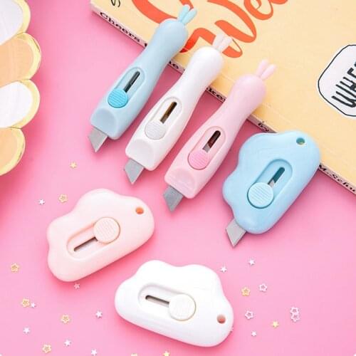 Mini Cloud Utility Knife Stretch Cute Paper Cutter Small Blade Letter Opener Office Stationery Escolar Papelaria