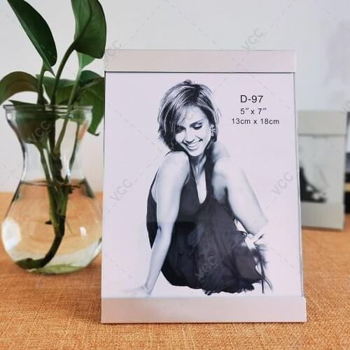 Fashion Aluminum Photo Frame With Real Glass9X13 10X15 13X18cm Photo Frames Family Picture Frame Couple Wedding Photo Frame