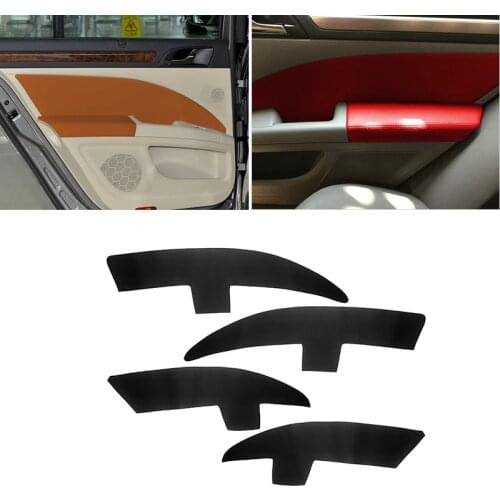 Soft Leather Door Panel Cover For Skoda Superb 4pcs Car-Styling Door Armrest Panel Skin Cover Sticker Trim with Tools