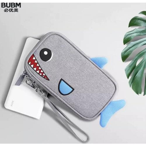 BUBM Portable 20000mAh Cartoon Power Bank Bag,Multi-functional Power Bank Charger USB Cable Storage Pouch, Digital Storage Bag