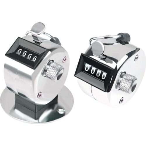 Portable 4 Digit Number Hand Tally Counter Mini Mechanical Digital Golf Clicker 23GB