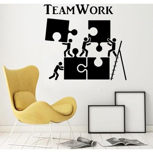 Team Work Wall Sticker Removable for Living Room Company School Office Decoration Removable Mural DK-138