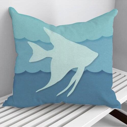 Angel Fish Throw Pillows Cushion Cover On Sofa Home Decor 45*45cm 40*40cm Gift Pillowcase Cojines Dropshipping