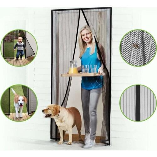 Hands-free Magic Net Mesh with Magnets Anti Fly Bug Mosquito Door Screen Curtain Door Mosquito Screens Height 2.1/1.9M