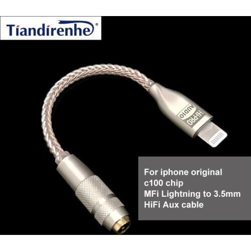 HiFi MFi Lightning to 3.5mm Jack AUX Cable for iPhone 11 Pro X XS XR 8 7 3.5mm Lightning Headset Audio Adapter Splitter decoding