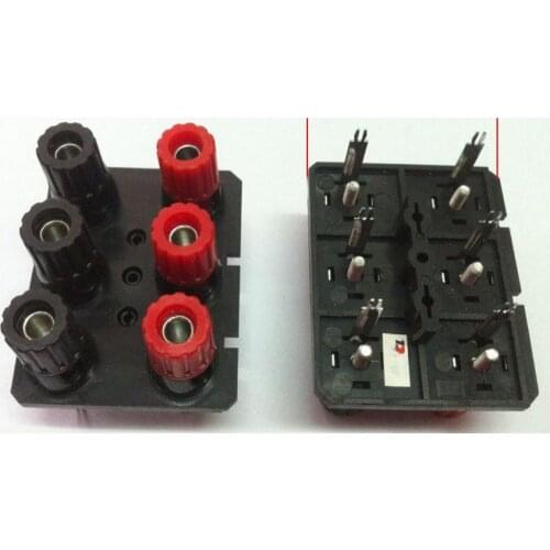 1pcs WP External Banana jack 6Pin Speaker Amplifier Wire Clip Audio Socket WP6 6 Pole Spring Terminal Switch