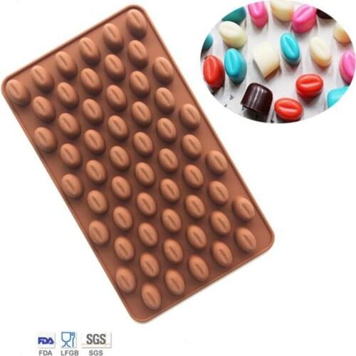 20pcs/lot High Quality Silicone Mini Coffee Beans Chocolate mold Candy Mold Handmade Cake Decoration Mold