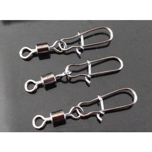 200pcs Barrel swivels with Snap Connector Fishing swivel Sea fishing hook assist hook NO Rust free shipping