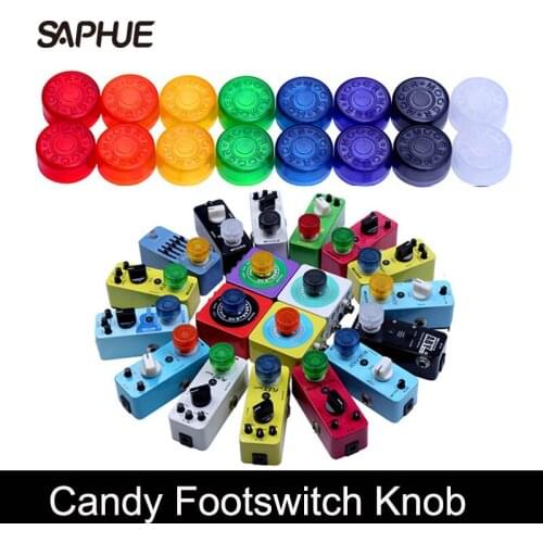 60Pcs Mooer Candy Footswitch Topper Plastic Knob Footswitch Protector for Guitar Effect Pedal Multi Color