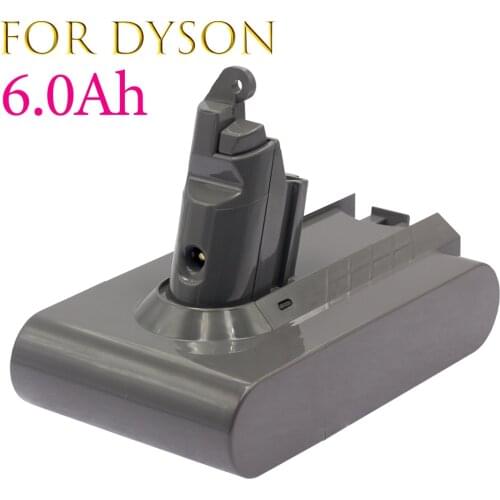21.6v 6.0ah For Dyson V6 DC58 72 74 SV09 SV07 SV05 SV04 Absolute Motohead Matrix Origin Car Boat Por Animal Fluffy Extra Battery