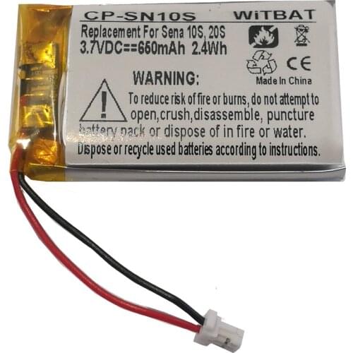 TTVXO 650mAh Battery for Sena 10S, 20S headset