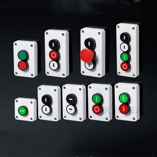 Start stop self sealing waterproof button switch emergency stop industrial handhold control box With arrow symbol