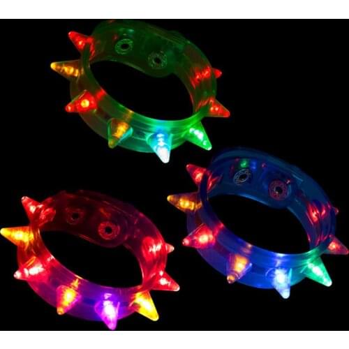 Free shipping 12PCS glow bangle Light Up 8LED Bracelets 3 Modes Flashing Strobe Blinking Rave Party Club Festival Accessories