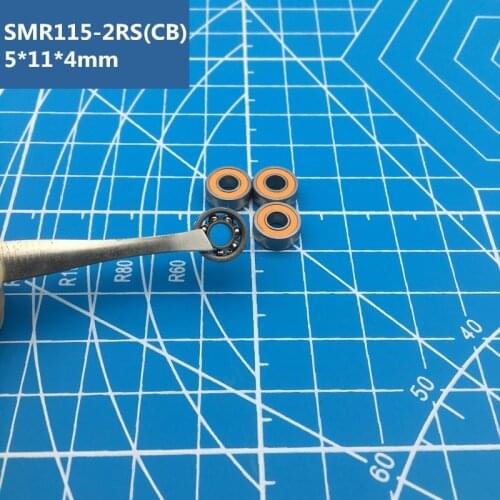 Free shipping ABEC-7 2pcs SMR115 2OS CB 5*11*4mm Hybrid Ceramic Stainless Steel For Fishing Reel Deep Groove Ball Bearings