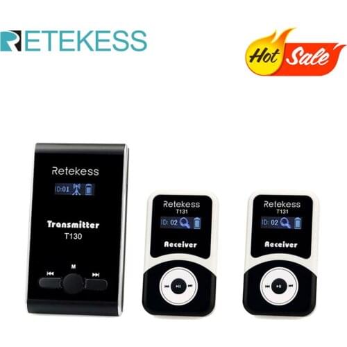 RETEKESS T130 99 Channel Wireless Tour Guide System For Church Translation Long Range Conference Training Church Translation