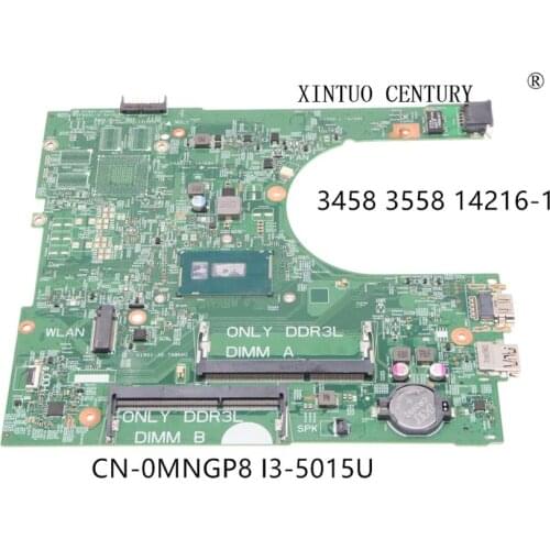 CN-0MNGP8 0MNGP8 MNGP814216-1 For Dell Inspiron 15 3000 3458 3558 Laptop motherboard W/ SR245 I3-5015U DDR3L100% tested working