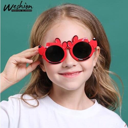 Kids Sunglasses Polarized Children Sun Glasses For Boy Gril Carton Animal Silicone Flexible Brand Designer Spectacles UV Oculos