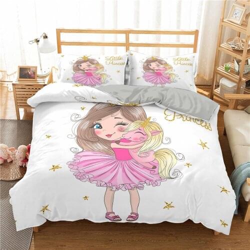 Home Textiles Cartoon Bedding Set Beautiful Little Fairy Duvet Cover With Pillowcase Single Twin Queen King Size Bed Set