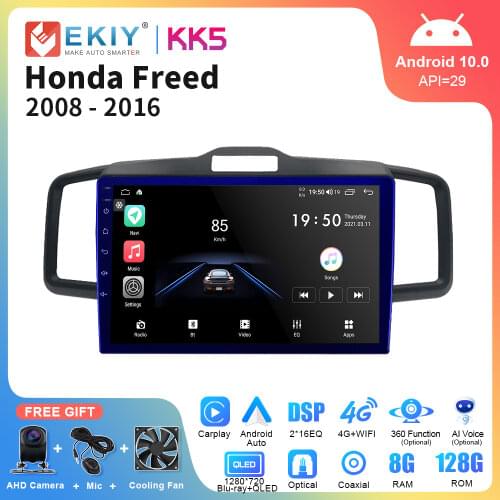 EKIY 1280*720P Autoradio Android For Honda Freed 1 2008 2009 2010 2012 2013-2016 Multimedia GPS Navi Smart Stereo Tape Recorder