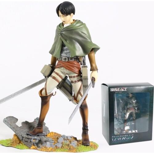 Levi Figure Anime Attack on Titan Levi Ackerman Battle Damage Model Toy Doll Christmas Gift