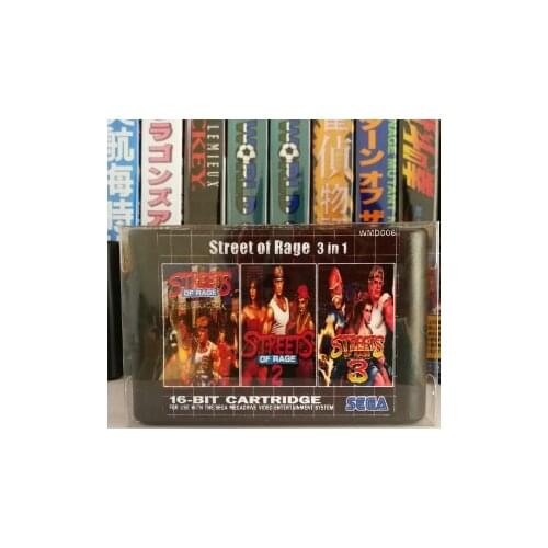 Street Of Rage 3 In 1 NTSC Game cartridge 16 bit Game card for MegaDrive / Genesis System Drop Shipping