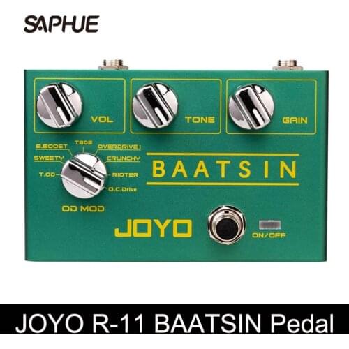 JOYO R-11 Baatsin Distortion and Overdrive Pedal Multi Effect Pedal Pure Analog Circuit with 8 Different OD/DS Effects