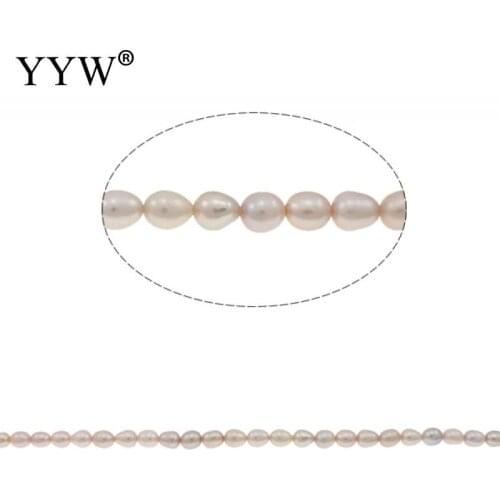 Cultured Rice Freshwater Pearl Beads Natural Purple Grade A 4-5mm 0.8mm 14.5 Inch For Jewelry Making DIY Necklace Bracelet Pearl