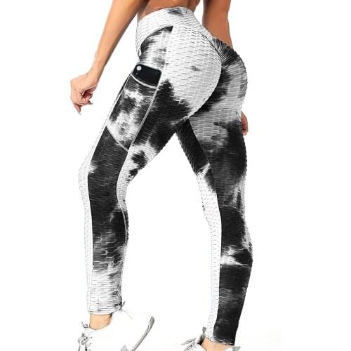 Tie Dye Leggings Sport Women Sexy High Waist Breathable Hip Lifting Yoga Pants Sports Tights Running Workout Gym Clothing