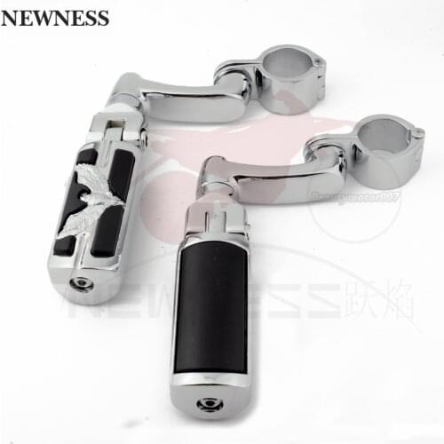 Motorcycle 32mm Crash Bar Highway Chrome Front Foot pegs Footrest For Honda GL1800 GOLDWING