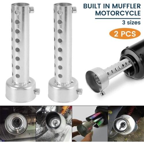 Motorcycle Exhaust Muffler Noise Reduction Silencer 42mm/45mm/48mm with Heat Shield Corrosion Resistant Moto Sports Accessories