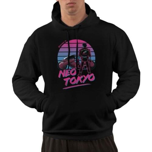 Neo Tokyo Akira Harajuku Hoodie Mens Shotaro Kaneda Cotton Hooded Sweatshirts With Pocket Long Sleeve Warm Pullover
