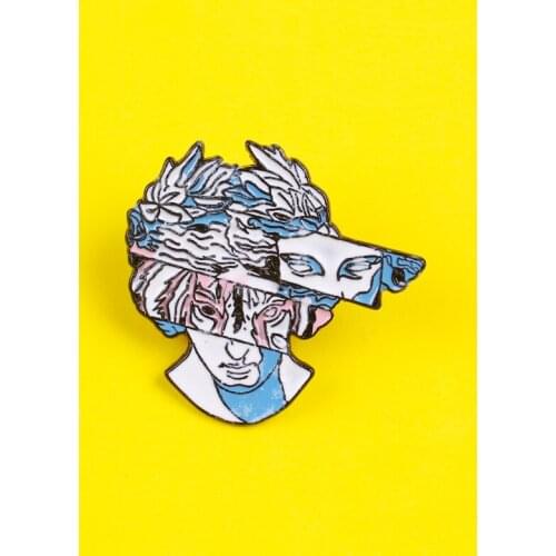 Art Set Metal Badges On Clothes Sculpture Enamel Pins Accessories Lapel Pin Bags Badge Gifts Icon On The Backpack Paired Jewelry