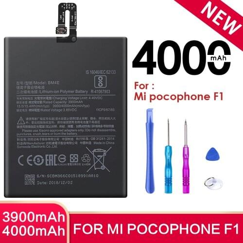 Original SIYAA BM4E Battery For Xiaomi Mi Pocophone F1 Poco F1 Replacement Batteries Mobile Phone Lithium Polymer With Free Tool