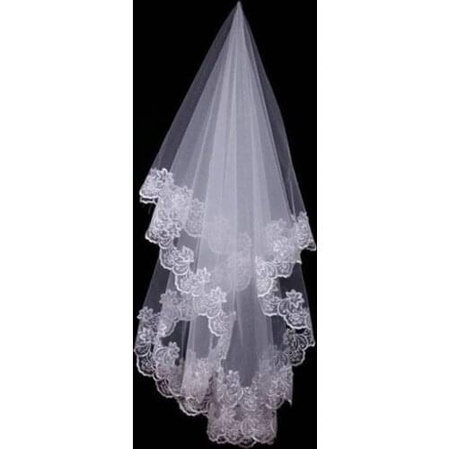Amazing Lace Edge Wedding Veil Ivory Long Bridal Veil Wedding Hexagon Lace Bridal Veil перчатки кружевные