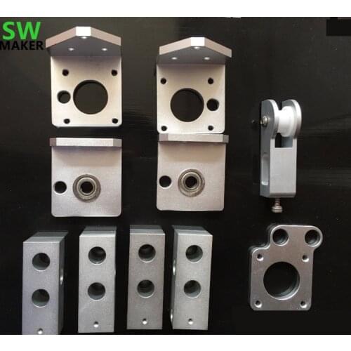 Reprap Prusa i3 rework 3d printer aluminum parts CNC metal Y-motor mount plate Z-AXIS bottom+TOP left/right, corner holder