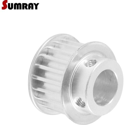 SUMRAY 5M 20T Timing Pulley 5/6/6.35/8/10/12/12.7/14/15mm Inner Bore Aluminium Motor Pulley 16/21mm Belt Width CNC Belt Pulley