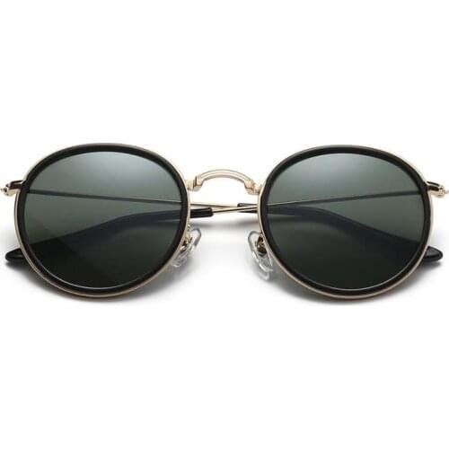 2021 Retro Fashion Round Unisex Sun Glasses Coating UV400 Sunglasses male Eyewear For Men Women brand sunglasses