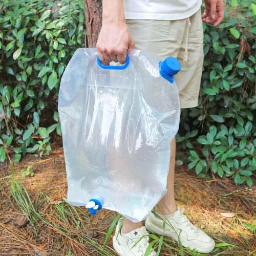 5L/10L/15L Outdoor Water Bags With Tap Foldable portable Drinking Outdoor Hiking Camping Camp Cooking Picnic BBQ Container Bag