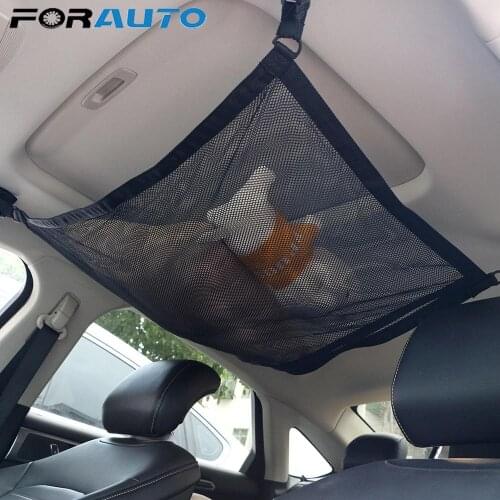 Universal Adjustable Car Ceiling Mesh Storage Bag Roof Interior Cargo Universal Net Bag Adjustable Sundries Storage Bag