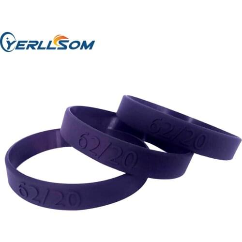 YERLLSOM 100pcs high quality rubber silicone bracelets with embossed writing for promotional gifts YS19091708