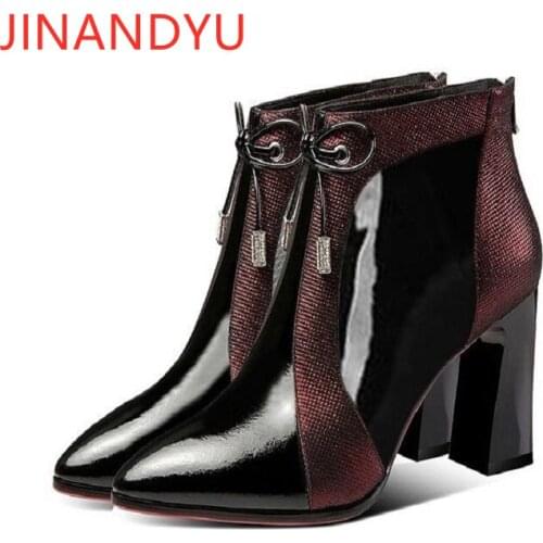 Pointed Toe Boots Femme High Heels Ankle Boots Bow Womens Fashion Shoes Elegante Autumn Spring Wedding Women Boot High Heel