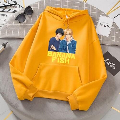 Banana Fish Manga Hoodies Women Kawaii Japanese Anime Pullovers Harajuku Cartoon Streetwear Fashion Tops Sweatshirts Lady
