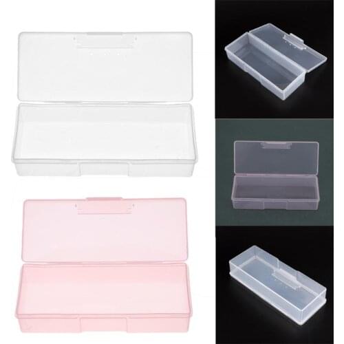 1PC Plastic Nail Tools Storage Box Case Nail Rhinestone Studs Decorations Brushes Buffer Files Grinding Container Holder Case