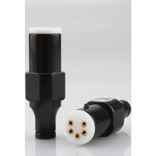 1Pcs Hifi Cardas vinyl LP phono five-pin 5-pins plug seat Female DIN for AMP Audio Tonearm line Tonearm line Signal cable