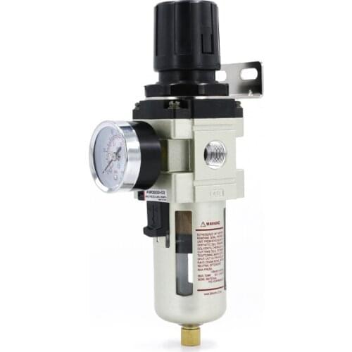 1PC Air Filter Regulator PT 3/8(15mm) Joint Pipe Bore Air Source Gas Treatment Pressure Regulator + Pressure Gauge Aire Working