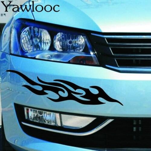 2pcs Car Styling Flame Fire Car Sticker Styling Engine Hood Motorcycle Decal Decor Mural Vinyl Covers Car Accessories
